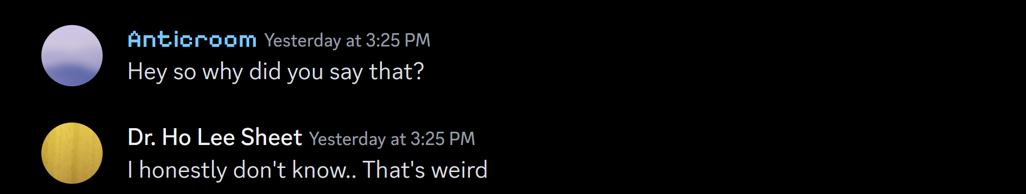 Example generated Discord message